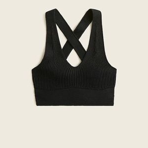 NWOT J.Crew Ribbed sweater bralette crop top BG242